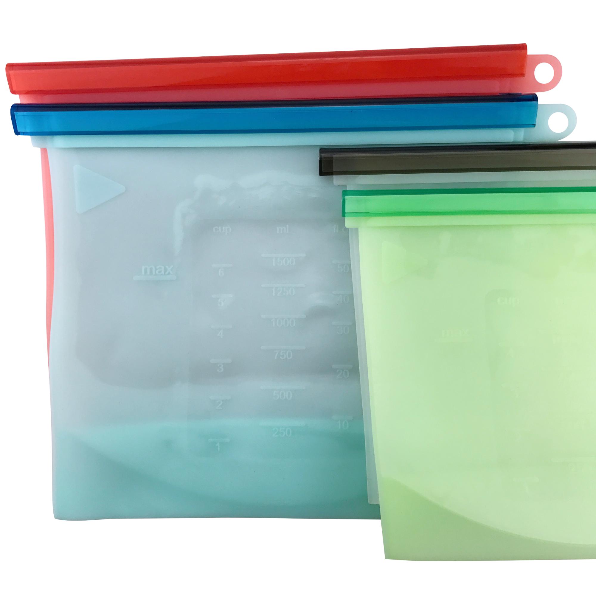 Reusable Silicone Insulated Freezer Airtight Fresh-keeping Leak-proof Food Bags
