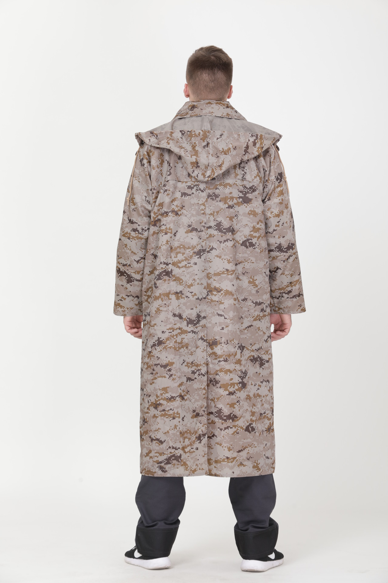 Pure Polyester Waterproof Rain Coats With Lining Men'S Digital Camouflage Printed M/L/XL