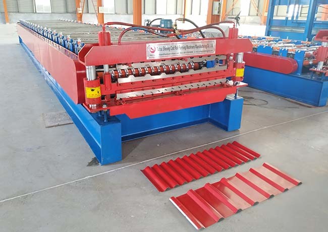 Efficient Aluminum Roll Forming Machines , Metal Roof Making Machine Chains 1 Inch
