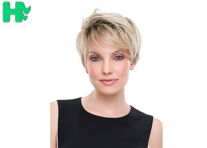 High Temperaturer Fiber Short Synthetic Wigs European Style 14inch - 30Inch