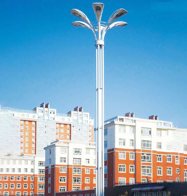 Q235 7m-12m Street Light Pole Foundation Galvanized 60m/s Wind Speed Anti Rust
