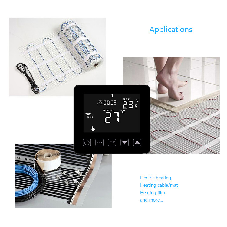 Homekit Programmable Electronic Room Thermostats 1.0Mpa Touch Screen
