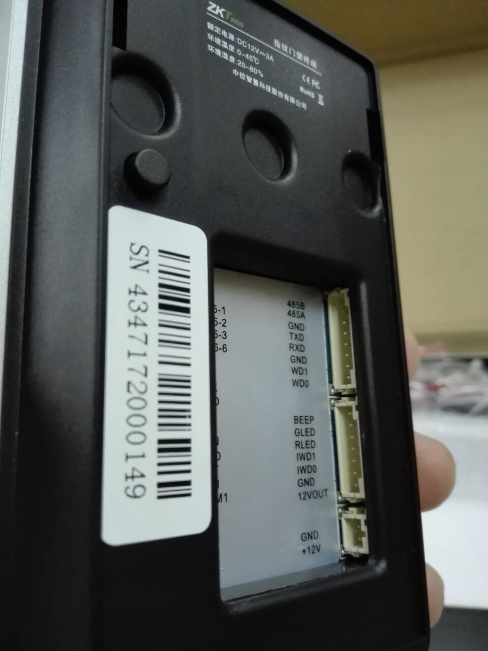 wifi fingerprint access control F22 with TCP/IP software USB download time record