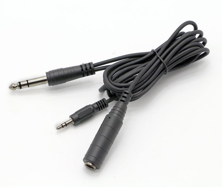 Splitter Male to Female 6.35mm 3.5mm TRS Jack Microphone Audio Cable