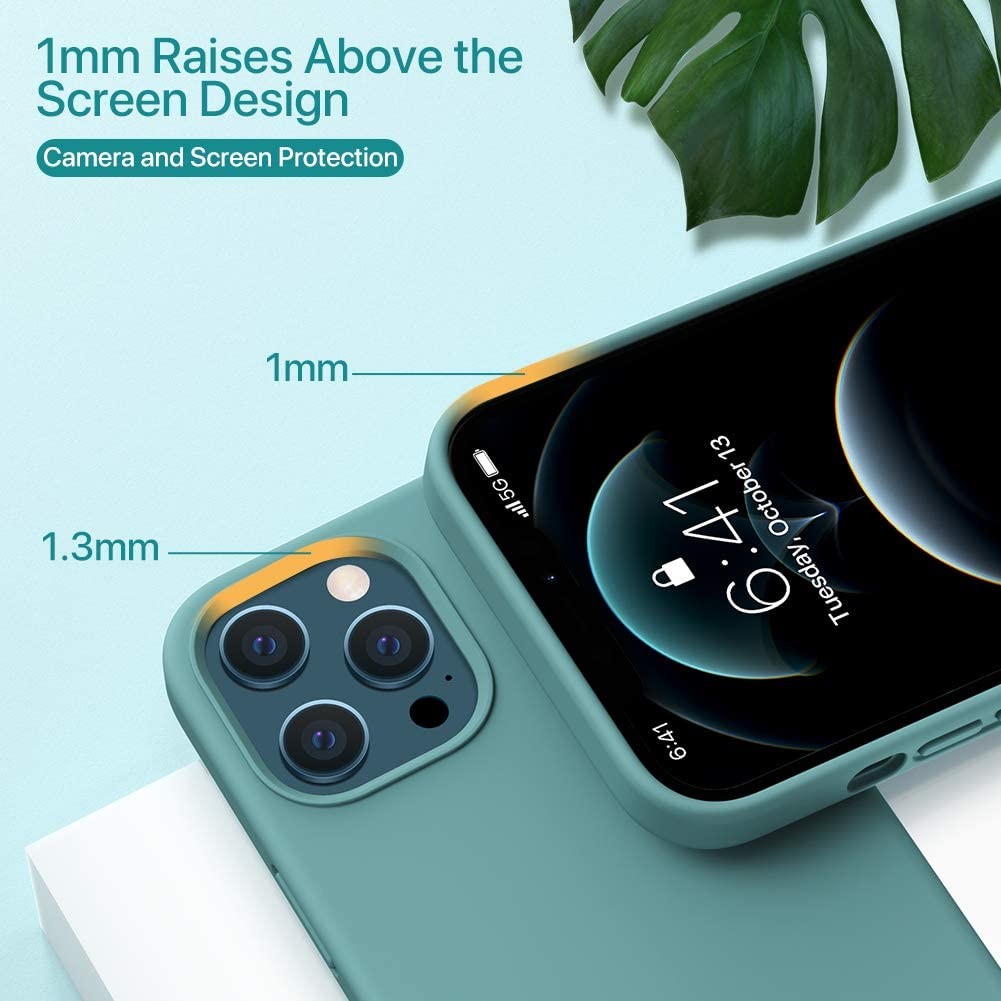 Premium Liquid Silicone Case for iPhone 12,3 Layer Shockproof Case with Full Body Protection