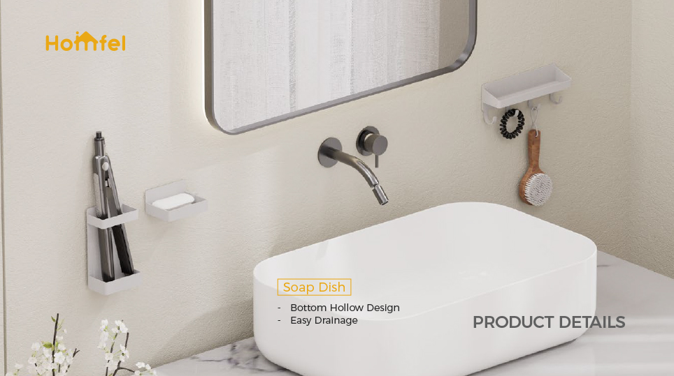 Wall Mounted Bathroom Rack Hook for Multifunction Household Magnetic Attraction Shower