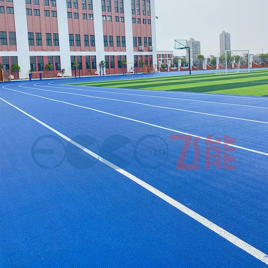 Red 13mm Prefabricated Rubber Running Track All Weather ROHS Certificate