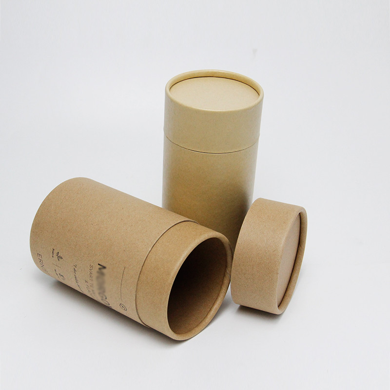 Custom Printed Cylinder Kraft Paper Tube Recyclable Tea Packaging Containers