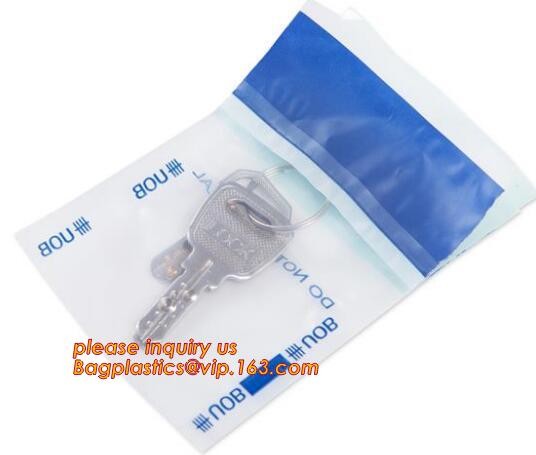Security plastic bag with adhesive tape for cash, plastic money bag, Security Money Cash Bag For Airport/Bank and police