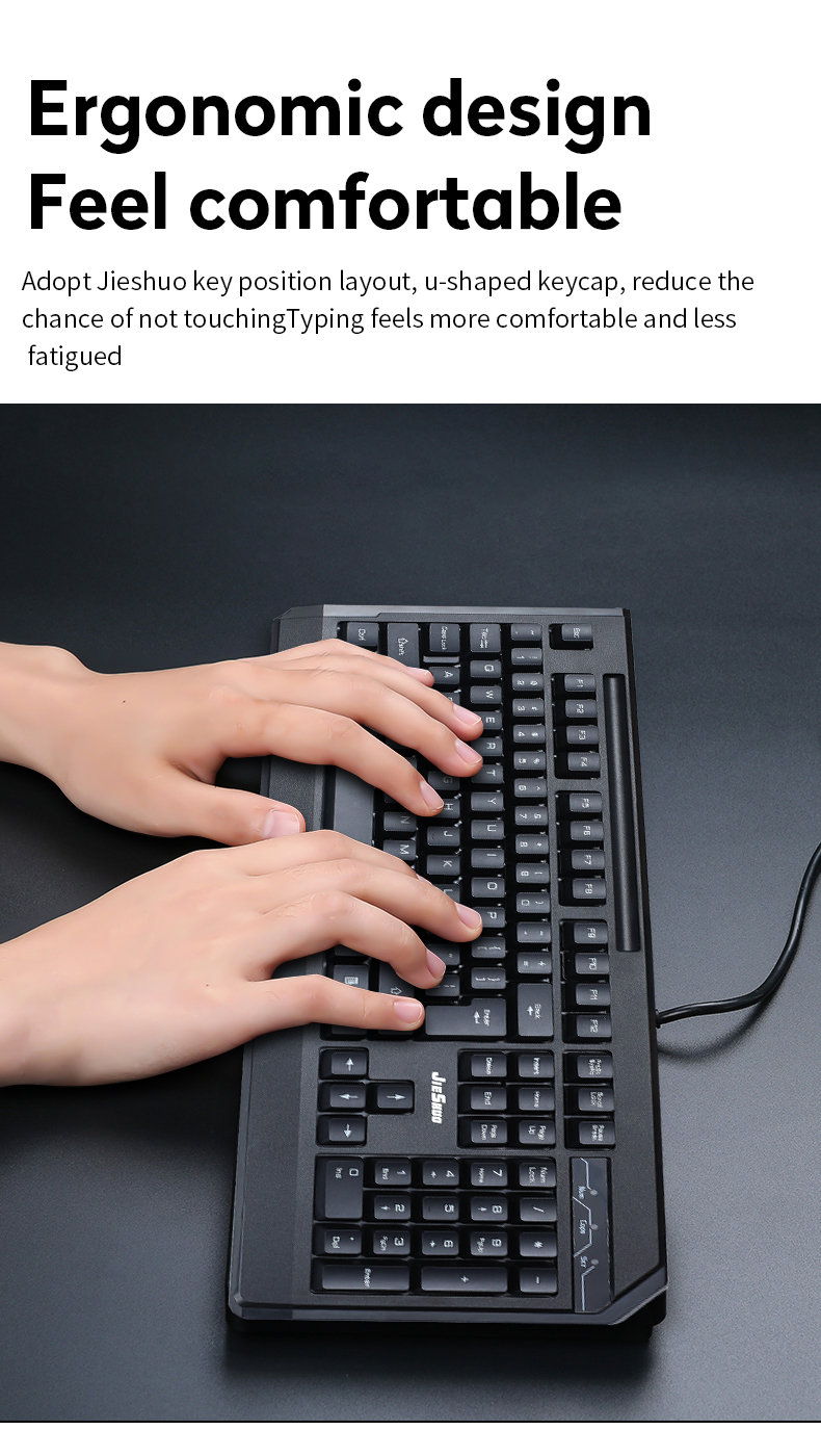 FCC Computer Desktop Accessories OEM Mechanical Keyboard And Mouse Combo