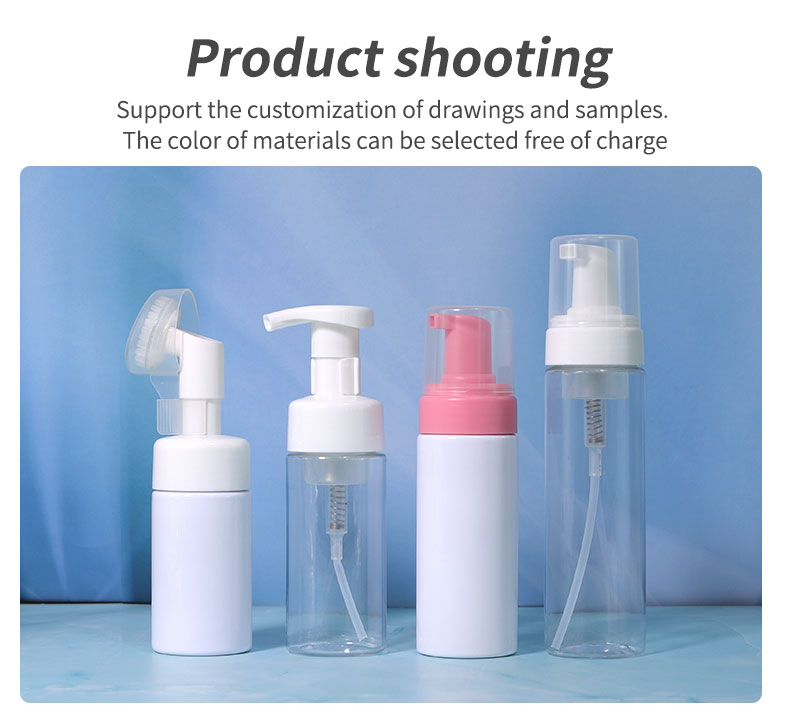 Sealing Type White Plastic Shampoo Bottles 100ml - 200ml Foam Pump Bottle With Foam Pump Head