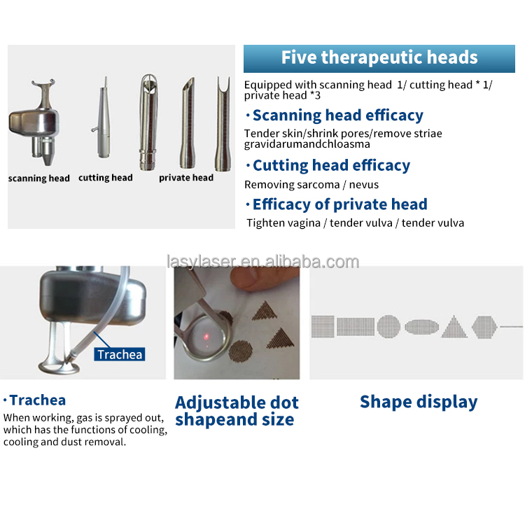 Dermatology Erbium Fractional CO2 Laser Machine Vaginal Skin Rejuvenation Laser Machine