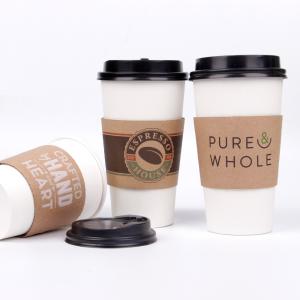 Buy cheap Eco friendly disposable coffee cups with lids and sleeve branded takeaway cups product