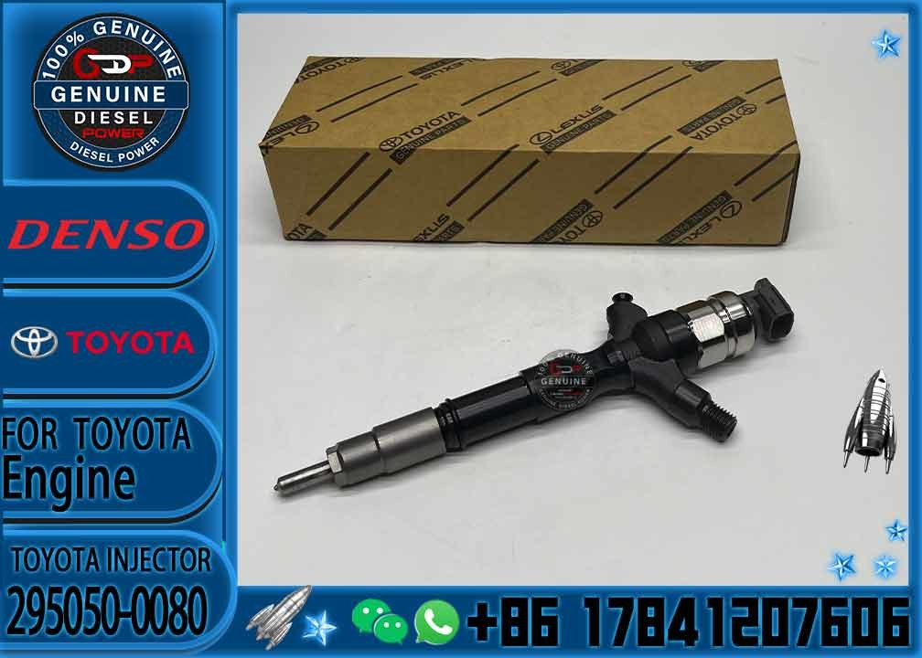 1KD-FTV 295050-0080 Nozzles Common Rail Fuel Injector 295050-0083 295050-0084 295050-0085 295050-0086 for Toyota Dyna 3.