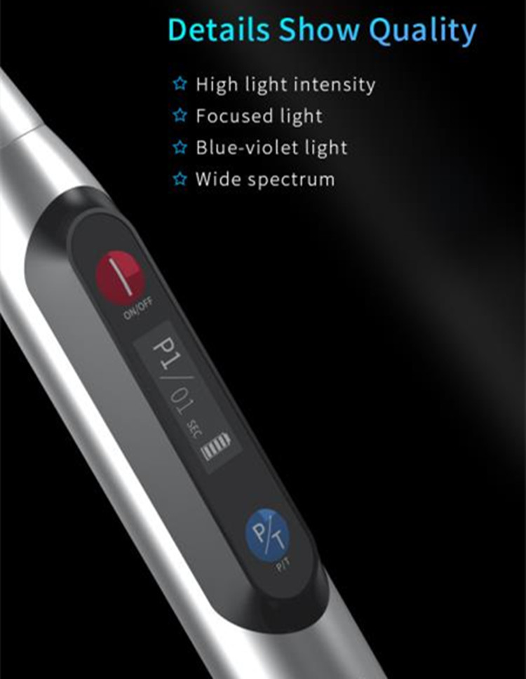 One Second Wide Spectrum Dental Cordless Curing Light With Light Meter