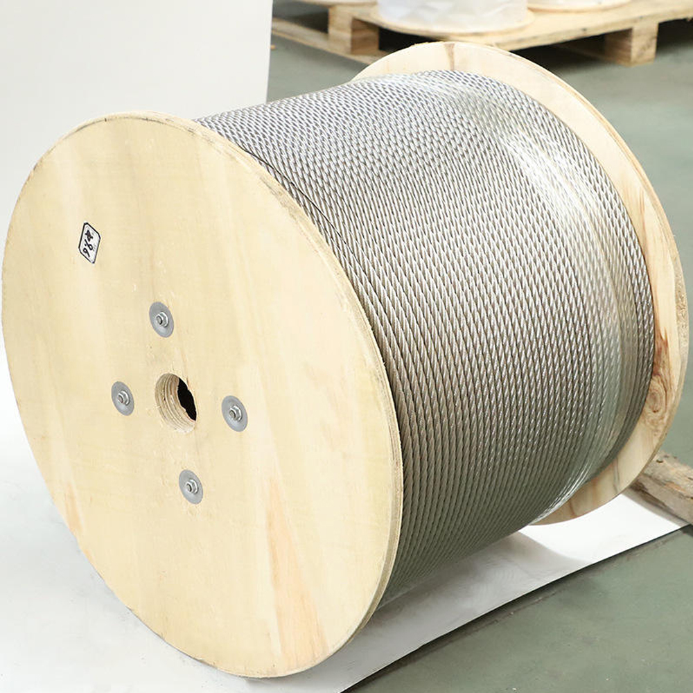 1000 Meters Length 8 X19 304/316 Stainless Steel Wire Rope Elevator Wire Rope Cable With ±1% Tolerance