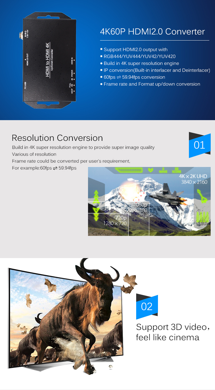 HDMI4k Digital Video Converter For High Performance Image Display Output