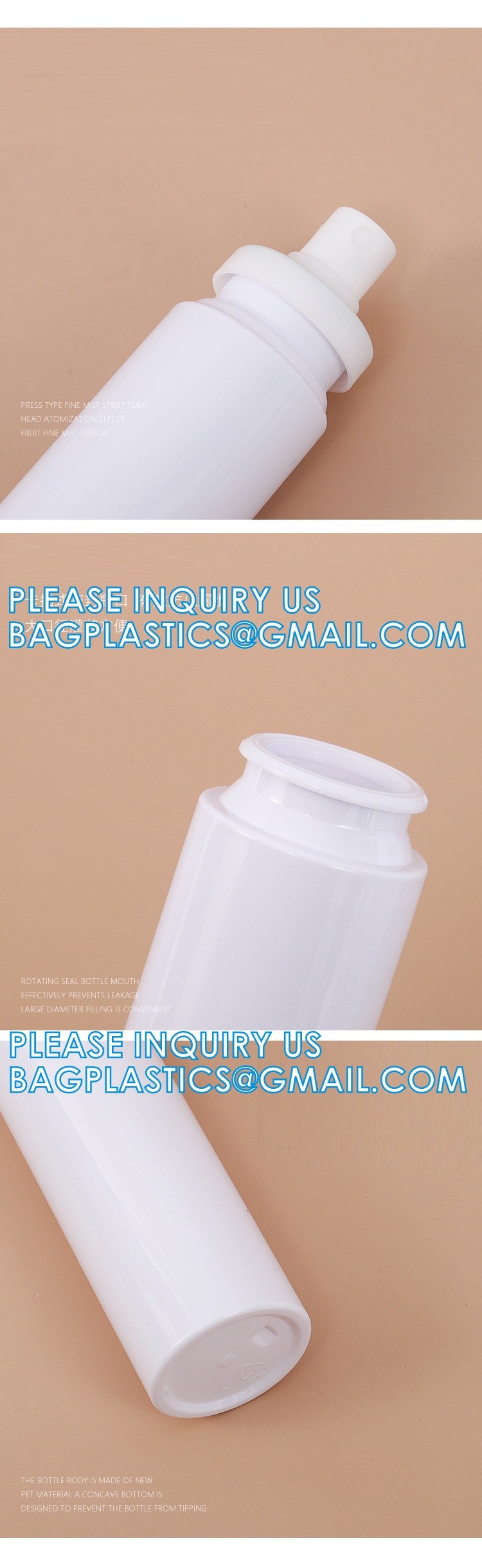 Hand Saniziter Bottle With Spray For Skin Care Product , Skin Water Bottles Plastic Mascarillas Belleza luxury
