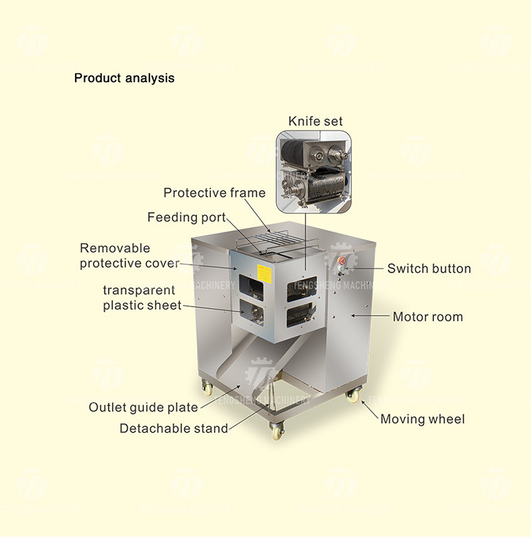 Commercial Beef Meat Slicer Meat Cube Cutting Machine