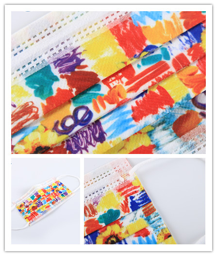 S&J 3ly Patterned Custom Face Mask Factory Cheap Price Disposable Medical Mask Class III 3 Ply ASTMF2100 Level 3 Adult, Children