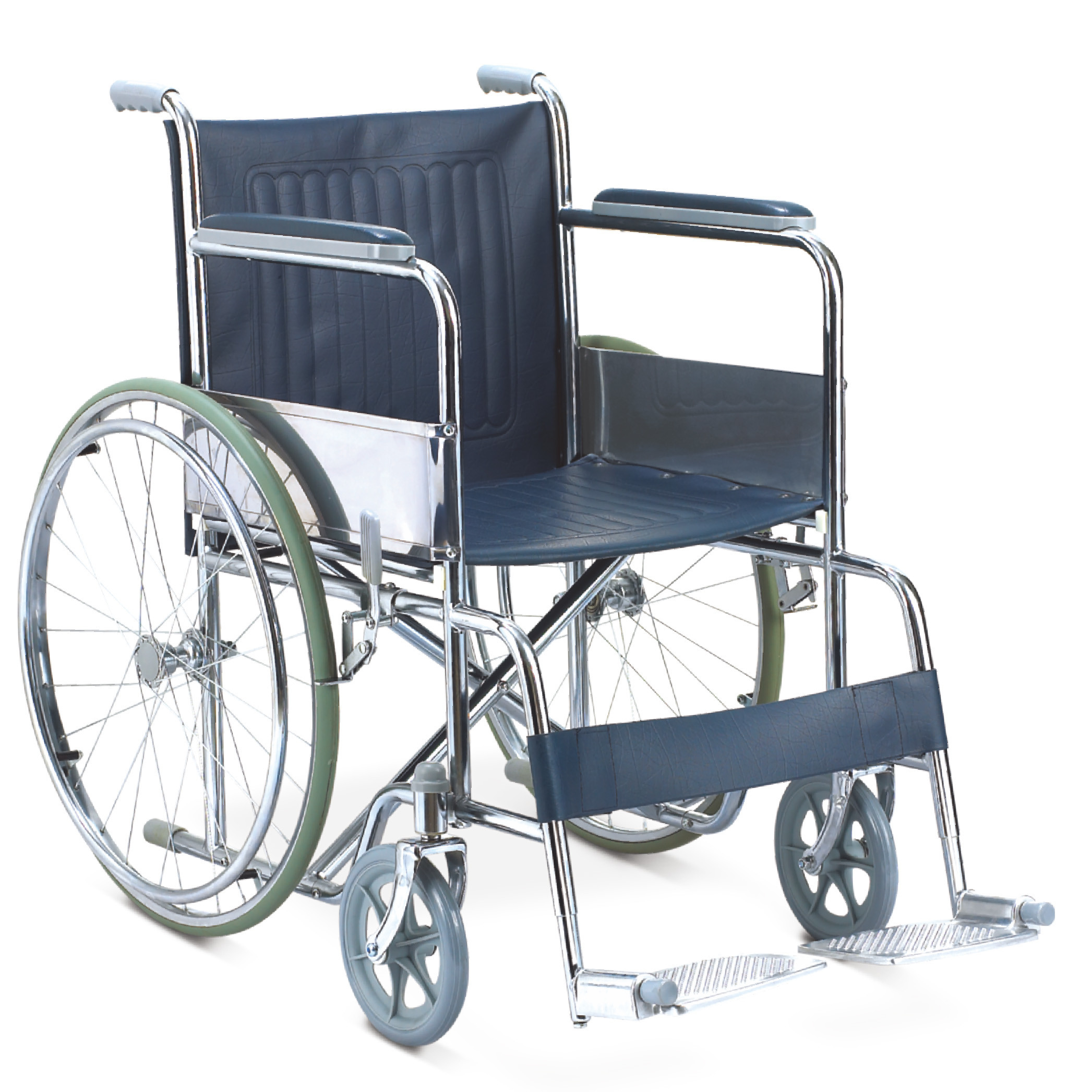 Drive Foldable Fold And Go Wheelchair Manual Solid Castor Fixed Armrest Footrest