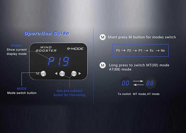 2.6'' WINDBOOSTER Car Throttle Controller Ultra Compact Throttle Accelerator Control