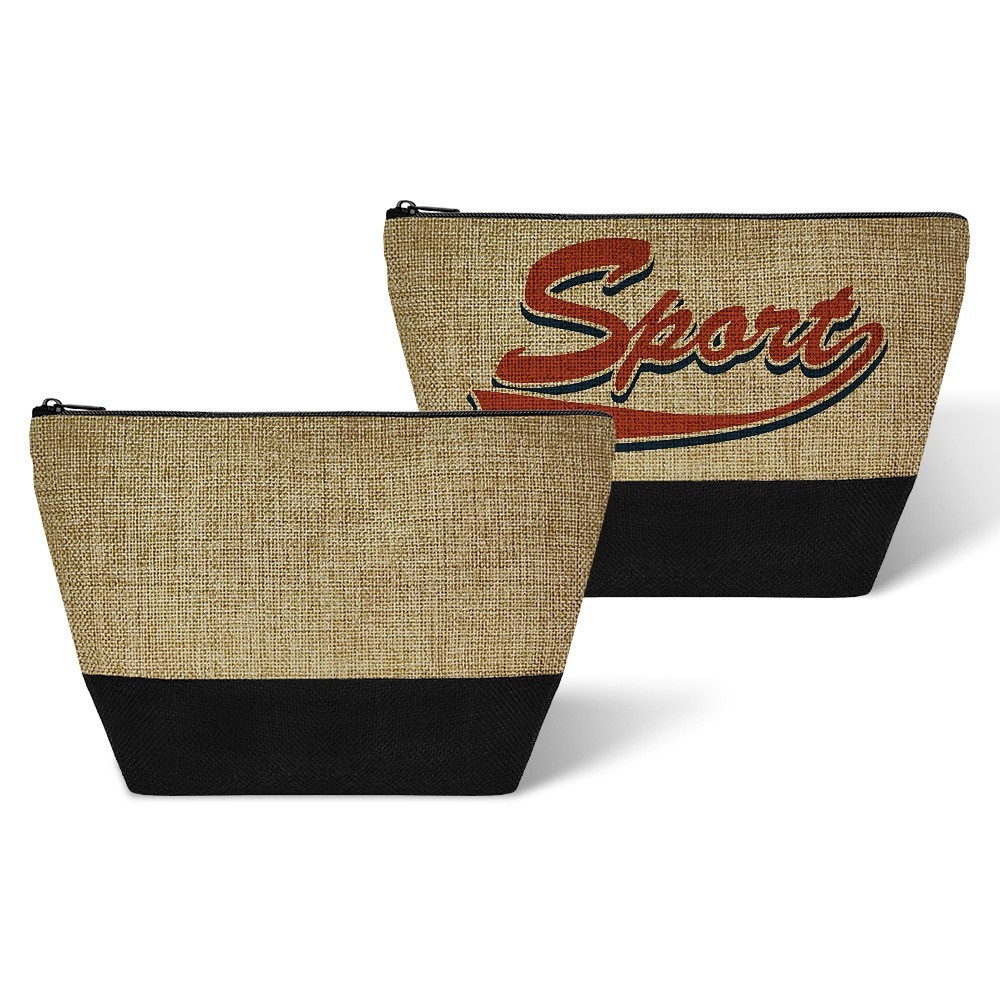 DIY Custom Sublimation Blank Linen Makeup Bag Cosmetic Bag For Sublimation Printing