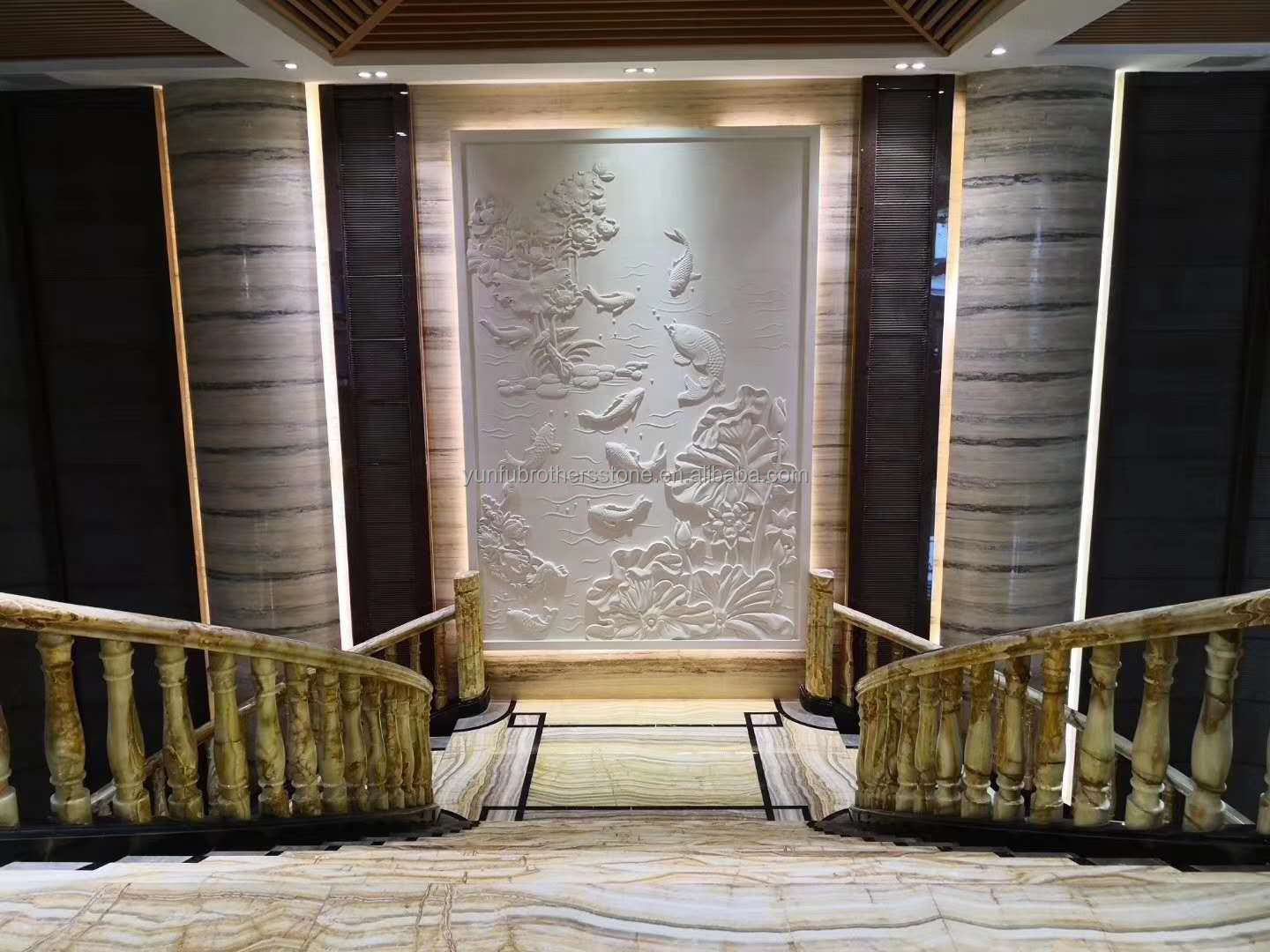Modern Design Indoor Stair Step Riser Polished Natural Stone Material for Indoor