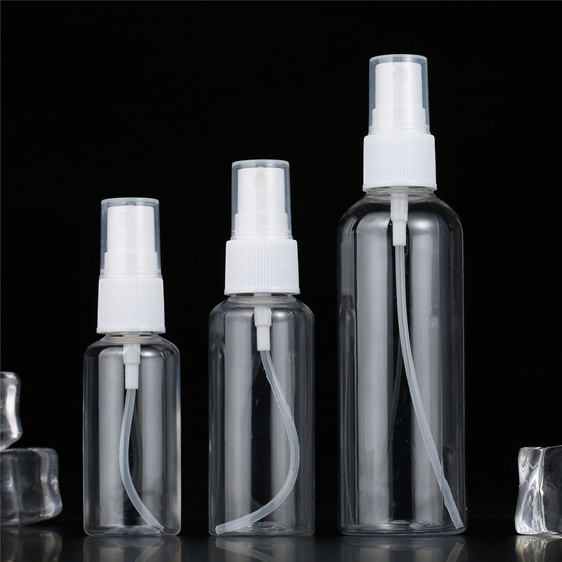20ml30ml50ml60ml100mlPET Round Fine Mist Spray Bottle Plastic Container Custom Logo Pump Sprayer for Beach and Pool Days