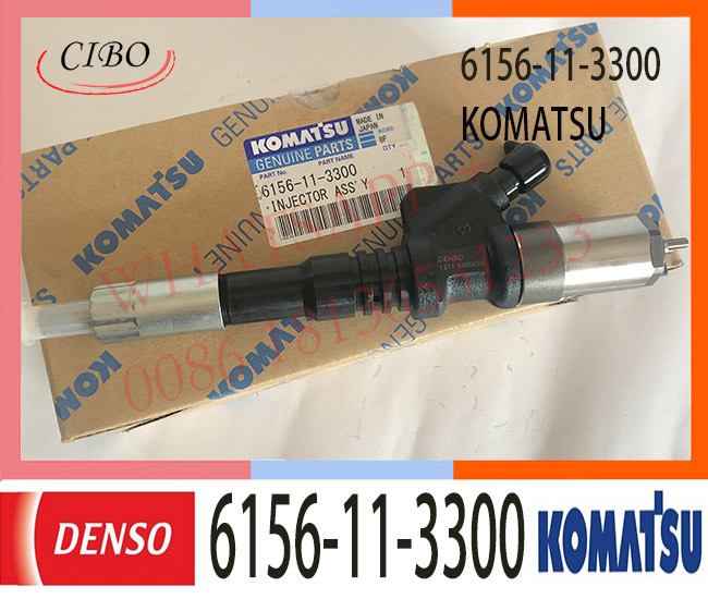 6156-11-3300 KOMATSU Diesel Engine Fuel Injector 6156-11-3300 095000-1211 SAA6D125 PC400-7 PC450-7 Engine D85EX-15