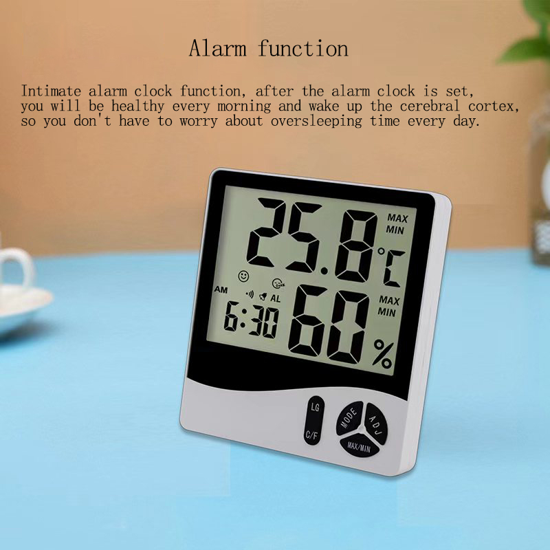 WS1011 Mini Indoor LCD Digital Temperature Hygrometer Meter With Suction Iron / Hook Placement