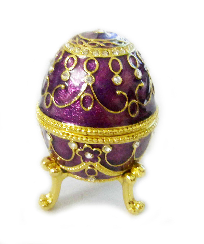 Faberge Easter Eggs Russian Royal Enamel Box Jewellery Box Holder Faberge Egg Box Style Decorative Enameled Trinket Box