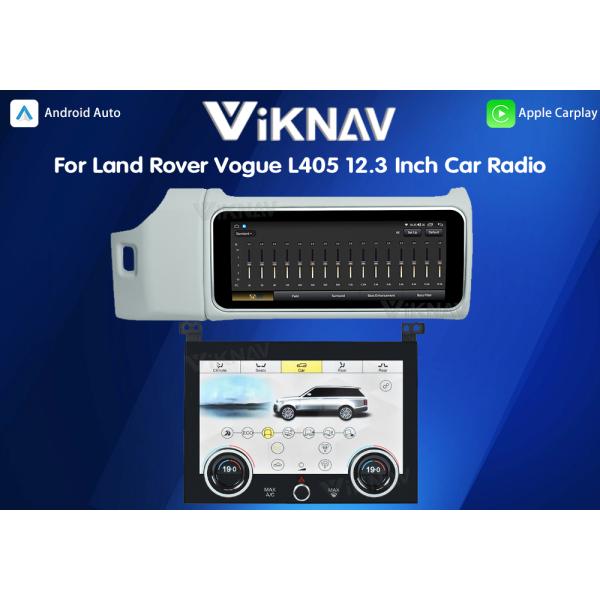 Viknav 12.3 Inch Touch Screen Car Radio And AC For Land Rover Range Rover Vogue L405 2013-2017 Multimedia Player GPS Navigation Head Unit (Ivory All)