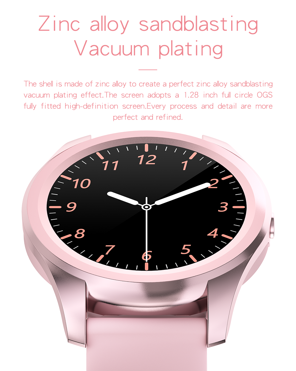 1.28inch Full Touch Smartwatch Heart Rate Blood Pressure Blood Oxygen