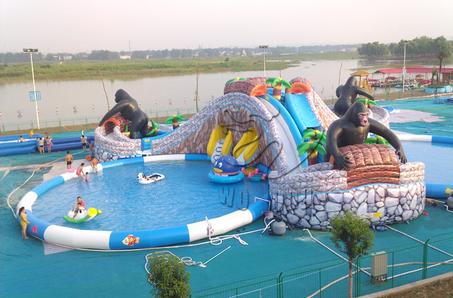giant inflatable pool slide for sale