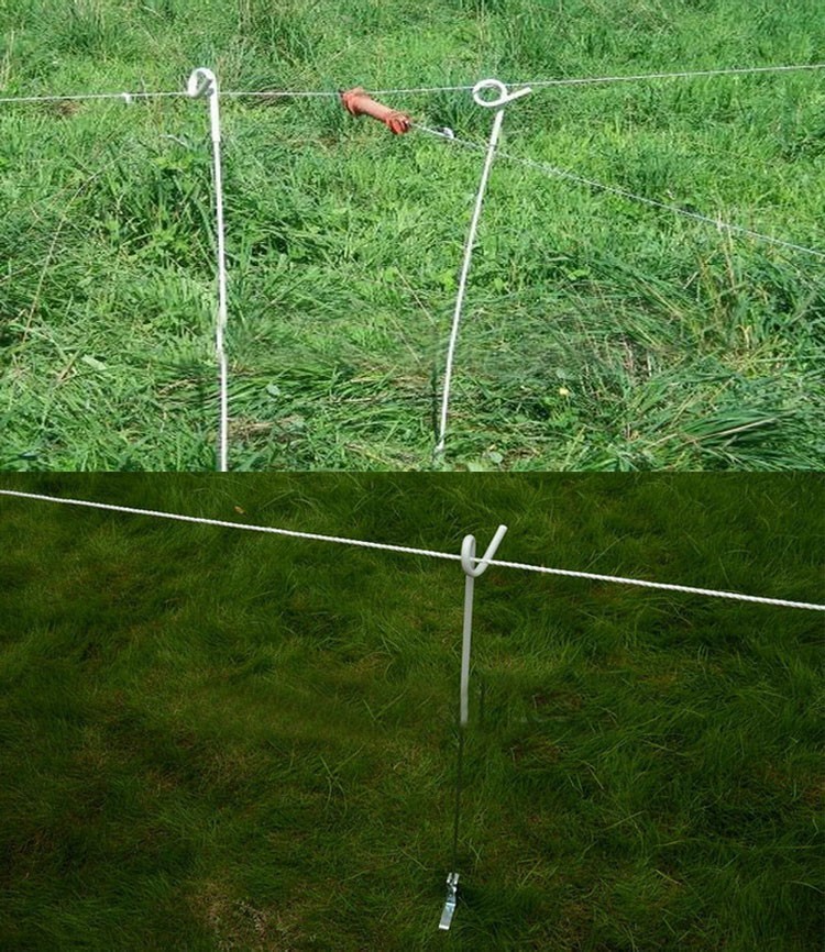 Electric Galvanized Pigtail Post With Strong Step For Cattle Fence QL802