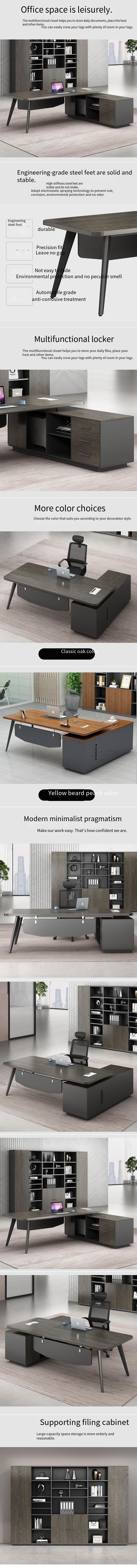 Wooden Computer Office Desk L1600/1800*D1600*H750mm Must-Have for Home Workstation