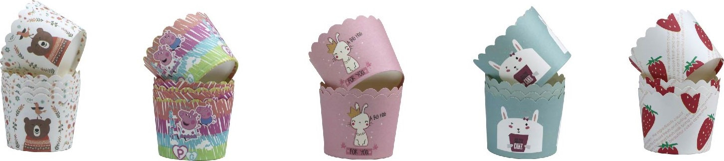 Wholesale mini party baking muffin cupcake disposable custom printed paper cake cups paper muffin liners