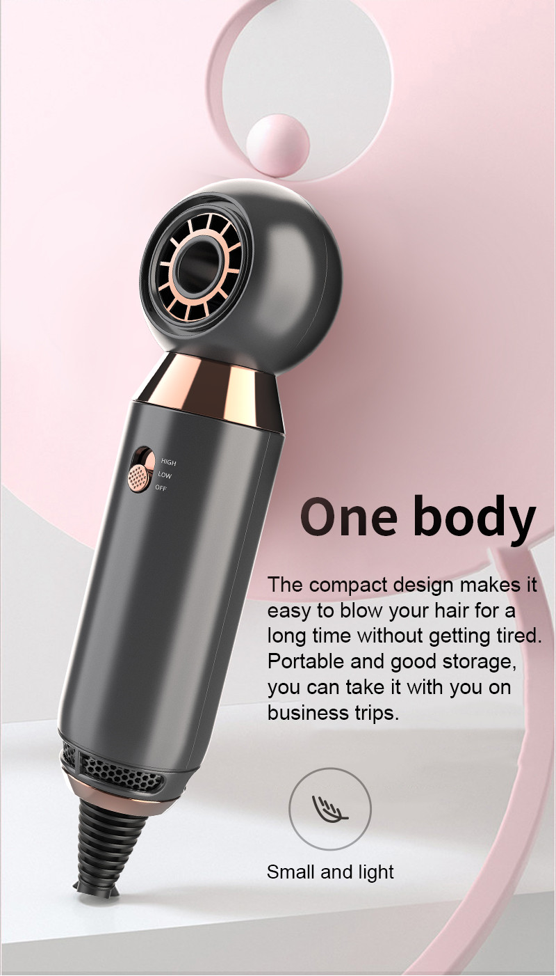 Professional Salon 20*5cm Portable Hair Blow Dryer For Camping