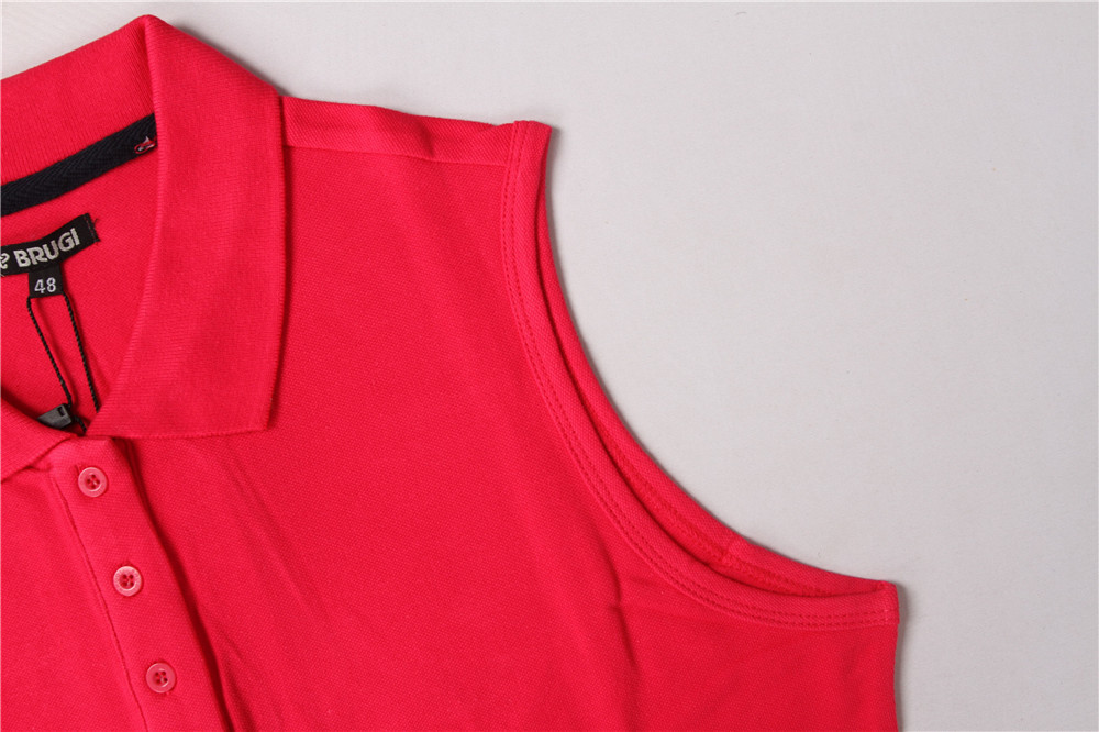 Sleeveless 5 Colors 95% Cotton 5% Spandex Ladies Polo Shirts