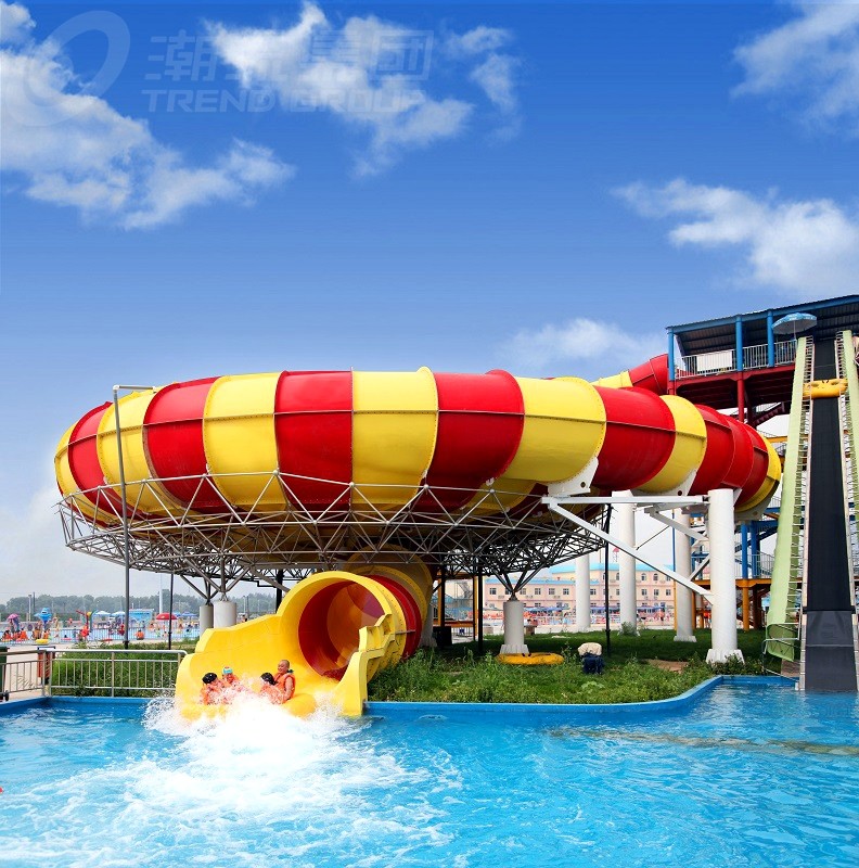 Space Bowl Fiberglass Water Slides For Adventure Amusement Waterpark Water Splash Rides
