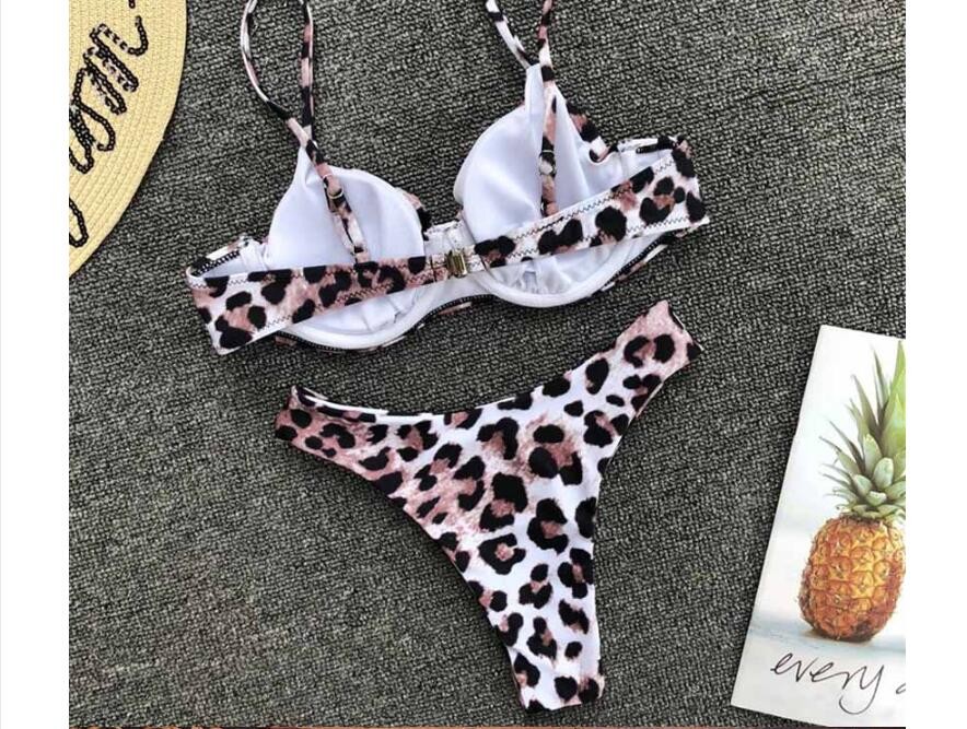 Sexy Leopard Bikinis 2018 Micro Bikini Push up Thong Bikini High Cut Swimsuit Women Mini Suit Women Swimsuit