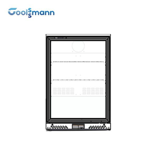 Quality Hinged Door Backbar Cooler Ventilated Cooling System Display Refrigerator For Drink for sale
