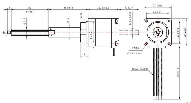 0.01mm / Step 0.42A NEMA 11 Captive Stepper Motor For Medical Equipment