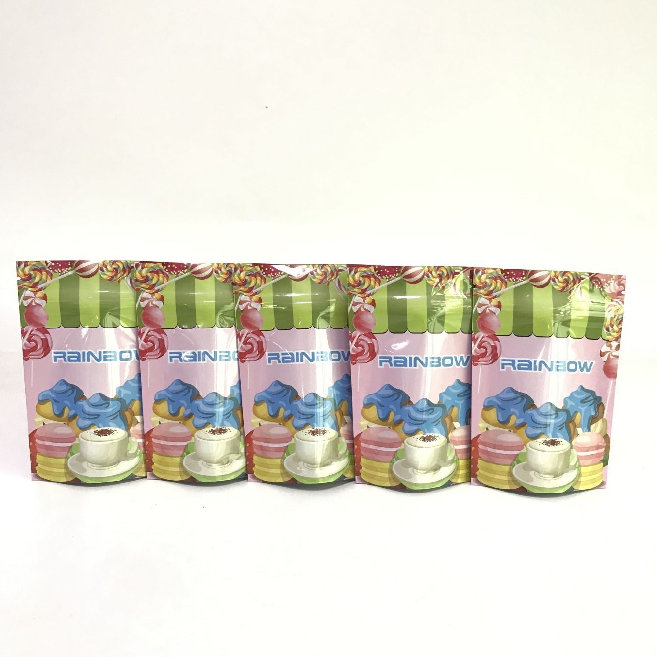 Digital printing Stand up Aluminum Foil Showing Bags Candy Packaging Bags