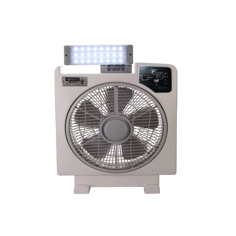 12 Inch 12V Rechargeable Table Emergency Solar Fans With Emergency Light And Usb