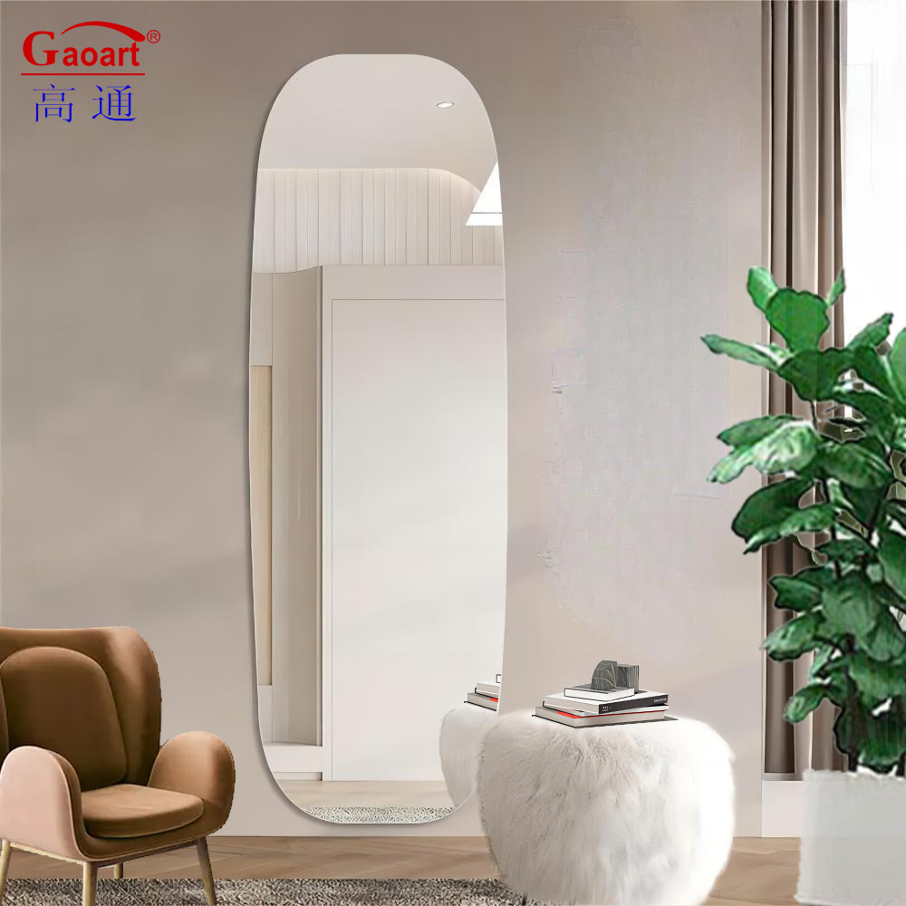 Gold Decorative Glass Modern Magic Make Up Beauty Bath Unbreakable Home Decor Wall Mirror