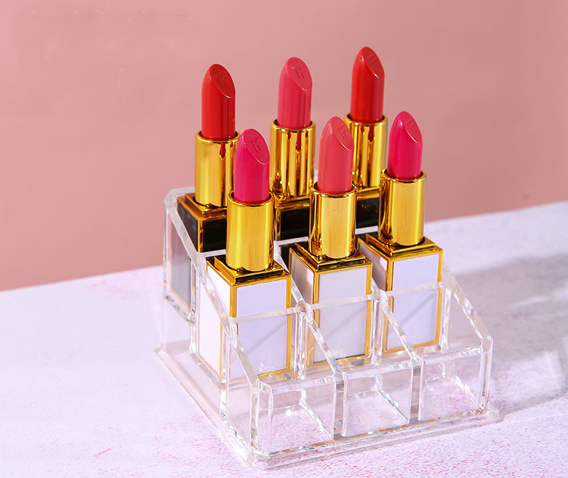 Quality Guranteed Acrylic Cosmetic Box Transparent Lipstick Storage Box Display Rack