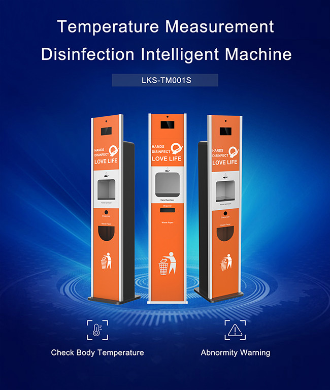 Commercial Orange Forehead Infrared Thermometer Soap Dispenser