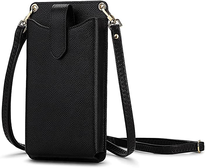 Small Cellphone Crossbody Wallet Synthetic Leather Material Cellphone Holder